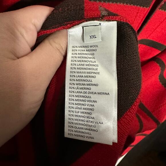 Paul Smith x Commission Men's Merino Wool Red Striped Collared Sweater Size XXL - Picture 11 of 15